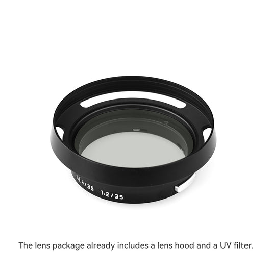 Lens Hood with UV Filter Compatibility: leica 11306 M35/2.8 11308 M35/2 11309 M35/2 11310 M35/2 11869 M35/1.4 11879 M35/2 ASPH
