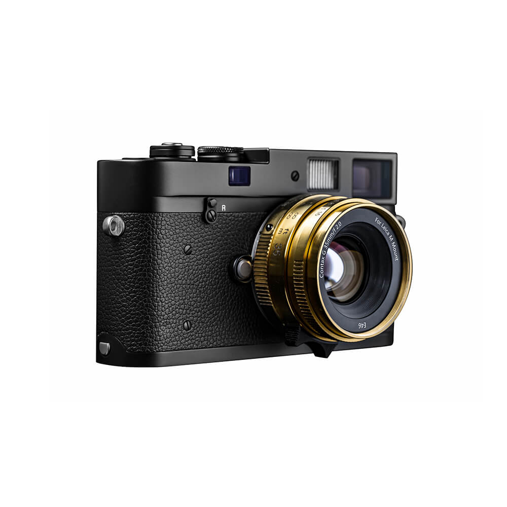 Funleader contax g35 f/2 to leica m converted lens gold on leica