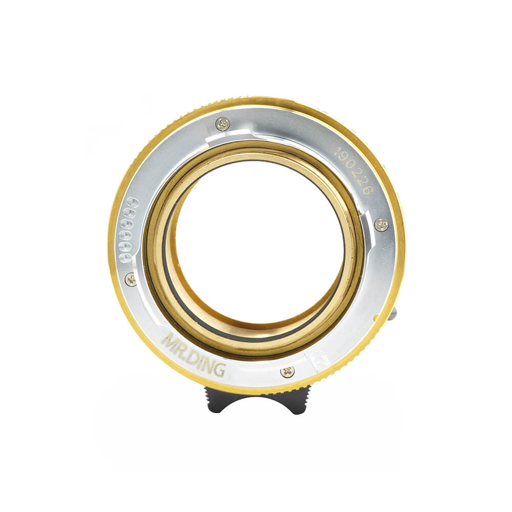 Funleader contax g35 f/2 to leica m converted lens gold helicoid back view