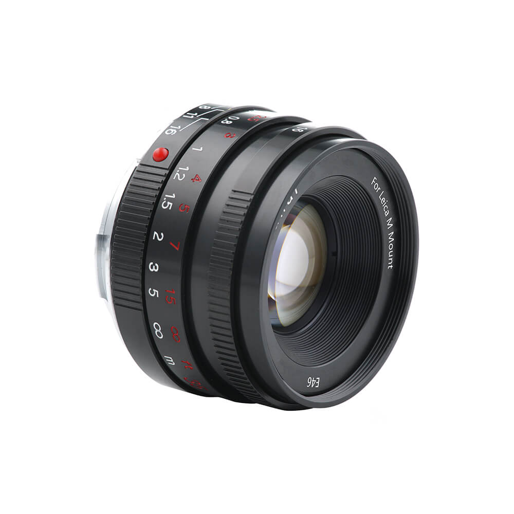 Funleader contax g35 f/2 to leica m converted lens black side view