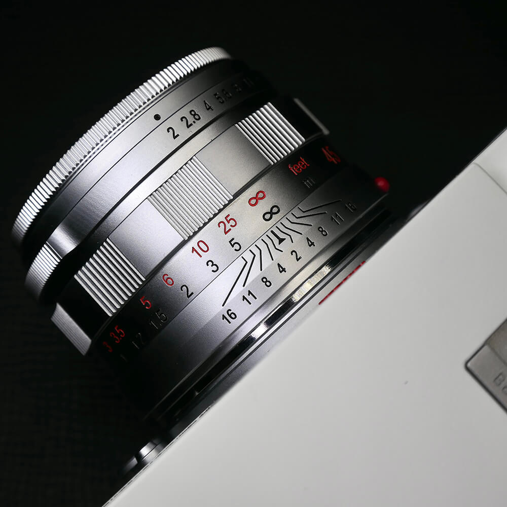 Funleader contax g45 f2 to leica m converted lens silver on leica